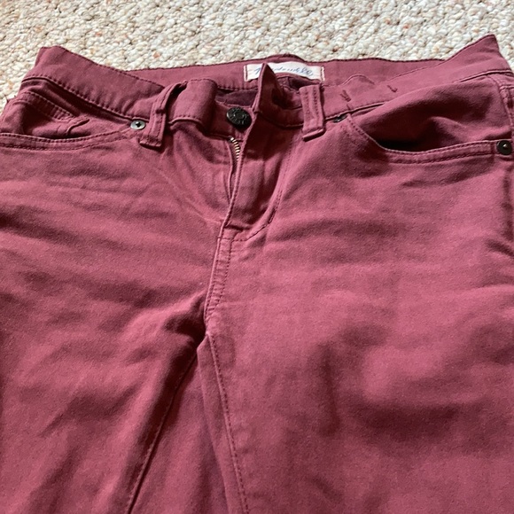 Like new Madewell maroon skinny skinny jeans - Picture 6 of 15